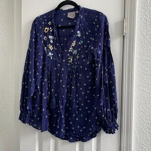 Vanessa Virginia embellished blouse size 8